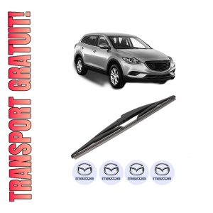Stergator lamela spate MAZDA CX-9 (TB) din 2006 - 2007, pentru luneta auto, Valeo Silencio, din cauciuc siliconat rezistent, 4 Stickere Auto MAZDA