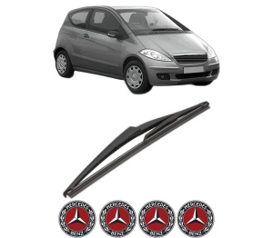 Stergator lamela spate MERCEDES-BENZ A-CLASS (W169) din 2004 - 2012, pentru luneta auto, Valeo Silencio, din cauciuc siliconat rezistent, 4 Stickere Auto MERCEDES-BENZ v19888