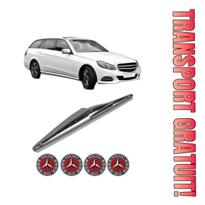 Stergator lamela spate MERCEDES-BENZ E-CLASS T-Model (S212) din 2009 - 2016, pentru luneta auto, Bosch Twin, din cauciuc siliconat rezistent, 4 Stickere Auto MERCEDES-BENZ