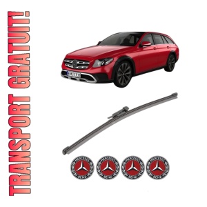 Stergator lamela spate MERCEDES-BENZ E-CLASS T-Model (S213) din 2016 - 2023, pentru luneta auto, Valeo Silencio Xtrm, din cauciuc siliconat rezistent, 4 Stickere Auto MERCEDES-BENZ