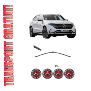 Stergator lamela spate MERCEDES-BENZ EQC (N293) din 2019 - 2023, pentru luneta auto, Valeo Silencio, din cauciuc siliconat rezistent, 4 Stickere Auto MERCEDES-BENZ