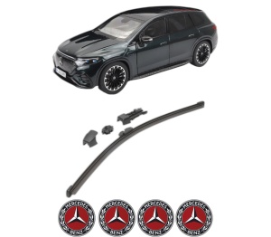 Stergator lamela spate MERCEDES-BENZ EQS SUV (X296) din 2022, pentru luneta auto, Valeo HydroConnect, din cauciuc siliconat rezistent, 4 Stickere Auto MERCEDES-BENZ v17008