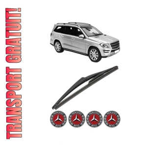 Stergator lamela spate MERCEDES-BENZ GL-CLASS (X166) din 2012 - 2015, pentru luneta auto, Valeo Silencio, din cauciuc siliconat rezistent, 4 Stickere Auto MERCEDES-BENZ