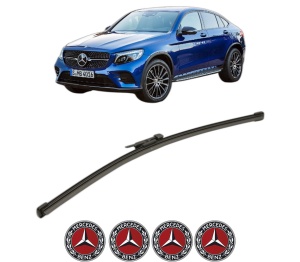 Stergator lamela spate MERCEDES-BENZ GLC Coupe (C253) din 2016 - 2023, pentru luneta auto, Valeo Silencio Xtrm, din cauciuc siliconat rezistent, 4 Stickere Auto MERCEDES-BENZ v16828
