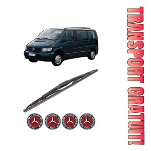 Stergator lamela spate MERCEDES-BENZ VITO Van (W638) din 1997 - 2003, pentru luneta auto, Bosch Twin, din cauciuc siliconat rezistent, 4 Stickere Auto MERCEDES-BENZ