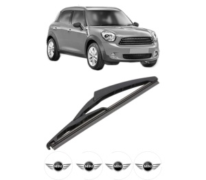 Stergator lamela spate MINI MINI COUNTRYMAN (R60) din 2010 - 2016, pentru luneta auto, Valeo Silencio, din cauciuc siliconat rezistent, 4 Stickere Auto MINI v17128