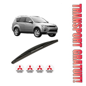 Stergator lamela spate MITSUBISHI OUTLANDER II (CW_W) din 2006 - 2012, pentru luneta auto, Bosch Twin, din cauciuc siliconat rezistent, 4 Stickere Auto MITSUBISHI