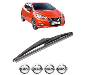Stergator lamela spate NISSAN MICRA V (K14) din 2016, pentru luneta auto, Valeo Silencio, din cauciuc siliconat rezistent, 4 Stickere Auto NISSAN v16648