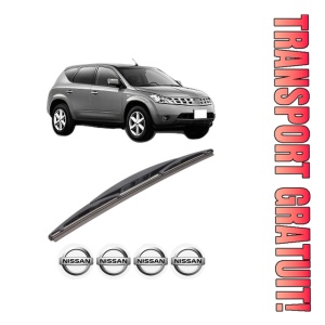 Stergator lamela spate NISSAN MURANO I (Z50) din 2003 - 2008, pentru luneta auto, Bosch Twin, din cauciuc siliconat rezistent, 4 Stickere Auto NISSAN