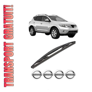 Stergator lamela spate NISSAN MURANO II (Z51) din 2008 - 2014, pentru luneta auto, Valeo Silencio, din cauciuc siliconat rezistent, 4 Stickere Auto NISSAN