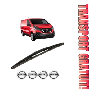 Stergator lamela spate NISSAN NV300 Van (X82) din 2016, pentru luneta auto, Bosch Twin, din cauciuc siliconat rezistent, 4 Stickere Auto NISSAN
