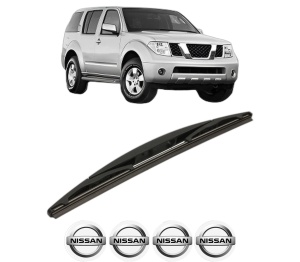 Stergator lamela spate NISSAN PATHFINDER III (R51) din 2005 - 2010, pentru luneta auto, Bosch Twin, din cauciuc siliconat rezistent, 4 Stickere Auto NISSAN v25468