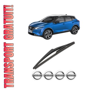 Stergator lamela spate NISSAN QASHQAI III (J12) din 2021, pentru luneta auto, Valeo Silencio, din cauciuc siliconat rezistent, 4 Stickere Auto NISSAN
