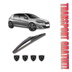 Stergator lamela spate PEUGEOT 308 II (LB_, LP_, LW_, LH_, L3_) din 2013 - 2021, pentru luneta auto, Bosch Twin, din cauciuc siliconat rezistent, 4 Stickere Auto PEUGEOT