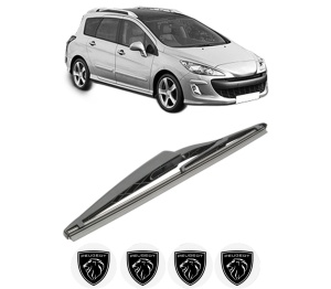 Stergator lamela spate PEUGEOT 308 SW I (4E_, 4H_) din 2007 - 2014, pentru luneta auto, Bosch Twin, din cauciuc siliconat rezistent, 4 Stickere Auto PEUGEOT v28510