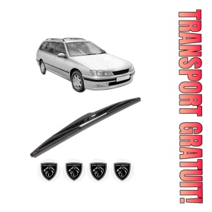 Stergator lamela spate PEUGEOT 406 Break (8E/F) din 1996 - 2004, pentru luneta auto, Bosch Twin, din cauciuc siliconat rezistent, 4 Stickere Auto PEUGEOT
