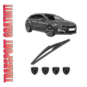 Stergator lamela spate PEUGEOT 508 SW I (8E_) din 2010 - 2018, pentru luneta auto, Valeo Silencio, din cauciuc siliconat rezistent, 4 Stickere Auto PEUGEOT