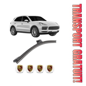Stergator lamela spate PORSCHE CAYENNE (9YA) din 2017, pentru luneta auto, Bosch Aerotwin, din cauciuc siliconat rezistent, 4 Stickere Auto PORSCHE