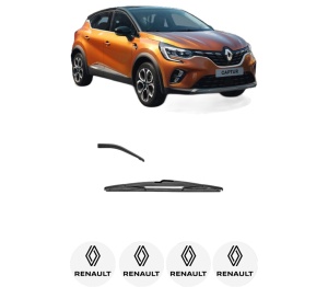 Stergator lamela spate RENAULT CAPTUR II (HF_) din 2020, pentru luneta auto, Valeo Silencio, din cauciuc siliconat rezistent, 4 Stickere Auto RENAULT v16408