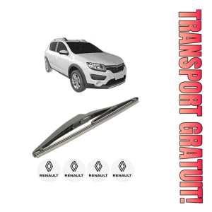 Stergator lamela spate RENAULT SANDERO/STEPWAY II (B8_) din 2013, pentru luneta auto, Bosch Twin, din cauciuc siliconat rezistent, 4 Stickere Auto RENAULT