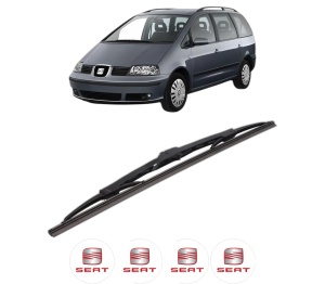 Stergator lamela spate SEAT ALHAMBRA VAN (7V8, 7V9) din 1996 - 2010, pentru luneta auto, Bosch Twin, din cauciuc siliconat rezistent, 4 Stickere Auto SEAT v30438