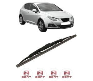 Stergator lamela spate SEAT IBIZA IV (6J5, 6P1) din 2008 - 2017, pentru luneta auto, Bosch Twin, din cauciuc siliconat rezistent, 4 Stickere Auto SEAT v27583