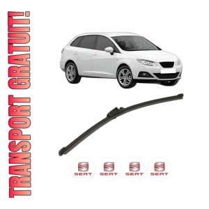 Stergator lamela spate SEAT IBIZA IV ST (6J8, 6P8) din 2010 - 2016, pentru luneta auto, Valeo Silencio Xtrm, din cauciuc siliconat rezistent, 4 Stickere Auto SEAT