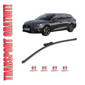 Stergator lamela spate SEAT LEON Sportstourer (KL8, KLD) din 2020, pentru luneta auto, Valeo Silencio Xtrm, din cauciuc siliconat rezistent, 4 Stickere Auto SEAT