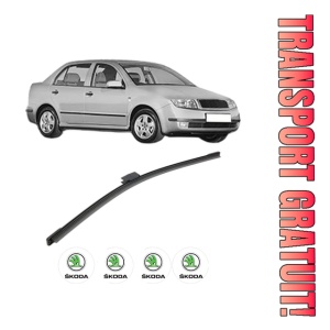 Stergator lamela spate SKODA FABIA I Saloon (6Y3) din 2000 - 2007, pentru luneta auto, Bosch Aerotwin, din cauciuc siliconat rezistent, 4 Stickere Auto SKODA