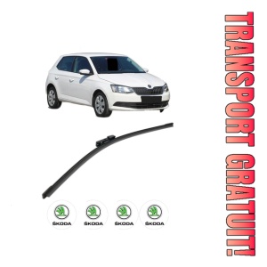Stergator lamela spate SKODA FABIA III Praktik (NJ5) din 2014 - 2022, pentru luneta auto, Bosch Aerotwin, din cauciuc siliconat rezistent, 4 Stickere Auto SKODA