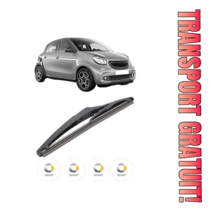 Stergator lamela spate SMART FORFOUR Hatchback (453) din 2014, pentru luneta auto, Bosch Twin, din cauciuc siliconat rezistent, 4 Stickere Auto SMART