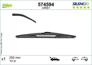 Stergator lamela spate SSANGYONG KORANDO (C300) din 2021, pentru luneta auto, Valeo Silencio, din cauciuc siliconat rezistent, 4 Stickere Auto SSANGYONG v15965