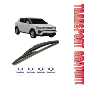 Stergator lamela spate SSANGYONG Tivoli GRAND din 2021, pentru luneta auto, Bosch Twin, din cauciuc siliconat rezistent, 4 Stickere Auto SSANGYONG