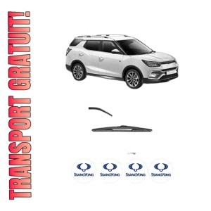 Stergator lamela spate SSANGYONG XLV SUV din 2016, pentru luneta auto, Valeo Silencio, din cauciuc siliconat rezistent, 4 Stickere Auto SSANGYONG - Img 1