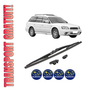 Stergator lamela spate SUBARU LEGACY III Estate (BH) din 1998 - 2003, pentru luneta auto, Valeo Silencio, din cauciuc siliconat rezistent, 4 Stickere Auto SUBARU