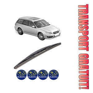 Stergator lamela spate SUBARU LEGACY IV Estate (BP) din 2003 - 2009, pentru luneta auto, Bosch Twin, din cauciuc siliconat rezistent, 4 Stickere Auto SUBARU