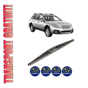 Stergator lamela spate SUBARU OUTBACK (BR) din 2009 - 2014, pentru luneta auto, Valeo Silencio, din cauciuc siliconat rezistent, 4 Stickere Auto SUBARU