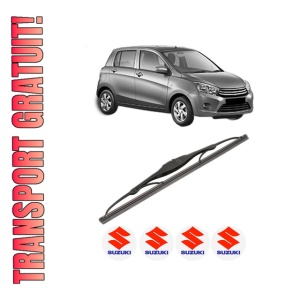 Stergator lamela spate SUZUKI CELERIO (LF) din 2014, pentru luneta auto, Valeo Silencio, din cauciuc siliconat rezistent, 4 Stickere Auto SUZUKI