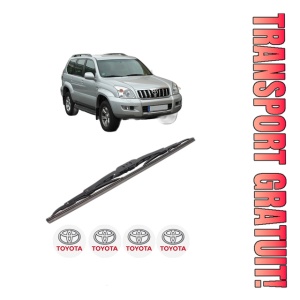 Stergator lamela spate TOYOTA LAND CRUISER PRADO (_J12_) din 2002 - 2010, pentru luneta auto, Bosch Twin, din cauciuc siliconat rezistent, 4 Stickere Auto TOYOTA