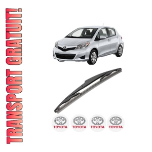 Stergator lamela spate TOYOTA YARIS Hatchback Van (_P13_) din 2012 - 2020, pentru luneta auto, Valeo Silencio, din cauciuc siliconat rezistent, 4 Stickere Auto TOYOTA - Img 1