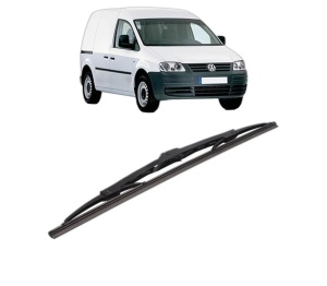 Stergator lamela spate Volkswagen CADDY III MPV (2KB, 2KJ, 2CB, 2CJ) din 2004 - 2015, pentru luneta auto, Bosch Twin, din cauciuc siliconat rezistent, 4 Stickere Auto VW - Img 2