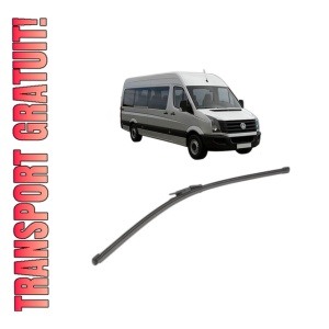 Stergator lamela spate Volkswagen CRAFTER 30-35 Bus (2E_) din 2006 - 2016, pentru luneta auto, Valeo Silencio Xtrm, din cauciuc siliconat rezistent, 4 Stickere Auto VW
