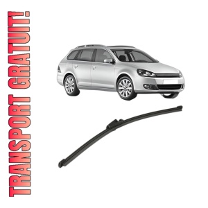 Stergator lamela spate Volkswagen GOLF VI Variant (AJ5) din 2009 - 2013, pentru luneta auto, Valeo Silencio Xtrm, din cauciuc siliconat rezistent, 4 Stickere Auto VW
