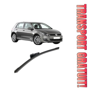 Stergator lamela spate Volkswagen GOLF VII (5G1, BQ1, BE1, BE2) din 2012 - 2021, pentru luneta auto, Bosch Aerotwin, din cauciuc siliconat rezistent, 4 Stickere Auto VW