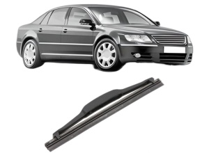 Stergator lamela spate Volkswagen PHAETON (3D1, 3D2, 3D3, 3D4, 3D6, 3D7, 3D8, 3D9) din 2004 - 2007, pentru luneta auto, Valeo Silencio, din cauciuc siliconat rezistent, 4 Stickere Auto VW - Img 2