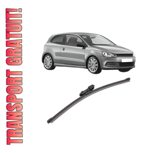 Stergator lamela spate Volkswagen POLO V (6R1, 6C1) din 2009 - 2022, pentru luneta auto, Valeo Silencio Xtrm, din cauciuc siliconat rezistent, 4 Stickere Auto VW