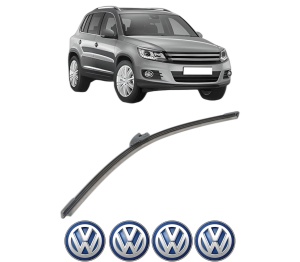 Stergator lamela spate Volkswagen TIGUAN (5N_) din 2007 - 2018, pentru luneta auto, Bosch Aerotwin, din cauciuc siliconat rezistent, 4 Stickere Auto VW v27033