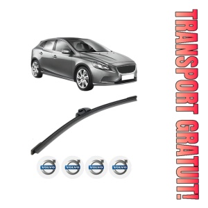 Stergator lamela spate VOLVO V40 Hatchback (525) din 2012 - 2019, pentru luneta auto, Bosch Aerotwin, din cauciuc siliconat rezistent, 4 Stickere Auto VOLVO