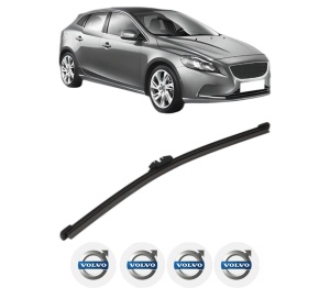 Stergator lamela spate VOLVO V40 Hatchback (525) din 2012 - 2019, pentru luneta auto, Valeo Silencio, din cauciuc siliconat rezistent, 4 Stickere Auto VOLVO v15688