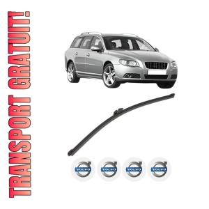 Stergator lamela spate VOLVO V70 III (135) din 2007 - 2016, pentru luneta auto, Valeo Silencio Xtrm, din cauciuc siliconat rezistent, 4 Stickere Auto VOLVO